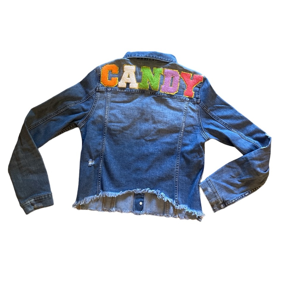 Girls Denim Halloween Jean Jacket Sz:S 11/12